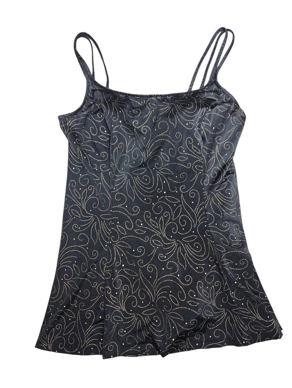 Longitude One Piece Gold Swirl Tummy Control Swim Dress Sz 18 NWT Beach Mature